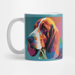 Basset Hound Pop Art Design Mug